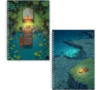 BetterJonny Lot de 2 livres d'autocollants réutilisables vierges de format A5 avec 64 feuilles de papier pour collectionner des autocollants, des étiquettes (nuit de camping)