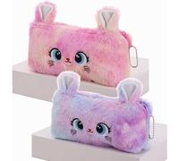 BetterJonny Lot de 2 trousses en peluche pour filles et femmes, Set B., 22 x 10 cm, Dessin animé