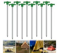 BetterJonny Lot de 20 piquets de tente, 17,8 cm, antirouille pour la maison, en métal galvanisé robuste, piquets de tente de jardin, piquets de sol, crochets de clôture de camping