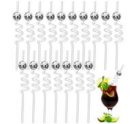 BetterJonny Lot de 24 pailles en plastique réfléchissant pour fête disco Argenté