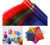 BetterJonny Lot de 240 feuilles de cellophane colorées transparentes de 15,5 x 15,5 cm, pour emballage de friandises, bonbons, petits cadeaux, loisirs créatifs, décorations (8 couleurs)