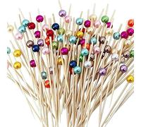 BetterJonny Lot de 300 pics à cocktail en bambou 6 couleurs