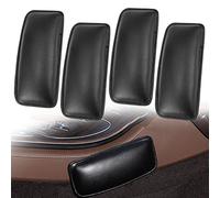 BetterJonny Lot de 4 genouillères pour console centrale de voiture en cuir synthétique - Universelles - Pour intérieur de voiture - Noir