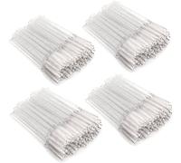 BetterJonny Lot de 400 brosses à cils en cristal, mascara, baguettes magiques, pour extensions de cils, pour salon de beauté et usage domestique (blanc)