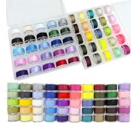 BetterJonny Lot de 50 bobines de fil à coudre pour machine à coudre - 50 couleurs assorties - Accessoires de couture pour machine à coudre domestique - Accessoires de couture