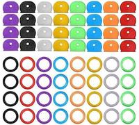 BetterJonny Lot de 64 Capuchons de Clé, Couvres Clés Caches de Clés Flexibles en Caoutchouc Capuchons de Clés pour Identifier Facilement les Clés, 8 couleurs