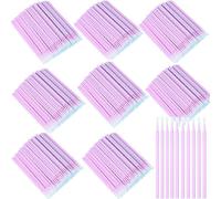 BetterJonny Lot de 800 micro-pinceaux applicateurs pour extensions de cils pour maquillage, dentaires et oraux (violet clair)