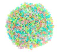 BetterJonny Muggelsteine Lot de 500 pierres lumineuses multicolores - Pierres décoratives fluorescentes - Pierres décoratives pour aquarium, jardin, aquarium - 1 cm