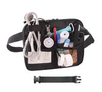 BetterJonny Sac banane pour infirmière, multi-compartiments pour équipement médical, sac banane avec sangle d'extension, pochette de rangement pour stéthoscopes, ciseaux à bandage et autres