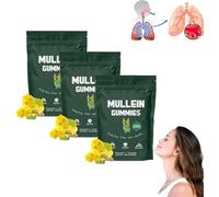 BetterLungs Gummies à la molène, complément alimentaire alimentaire pour fitness, santé pulmonaire et soulagement des sinus, extrait de feuilles pour poumons, nettoyage rapide des poumons, soins de