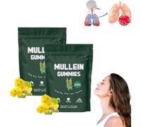 BetterLungs Gummies à la molène, complément alimentaire alimentaire pour fitness, santé pulmonaire et soulagement des sinus, extrait de feuilles pour poumons, nettoyage rapide des poumons, soins de