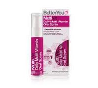BetterYou Multivit Multivitamine Journalier Oral Spray 3 X Pack - Rouge, Blanc, 25ml