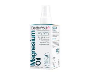 BetterYou Spray corporel au magnésium, spray corporel au chlorure de magnésium, spray topique au magnésium, 100 ml (600 pulvérisations)