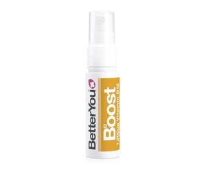 BetterYou Vitamin B12 Oral Spray, High Strength Methylcobalamin Supplement, 1200mg per Dose to Boost Energy, Natural Apricot Flavour, 48-Day Supply