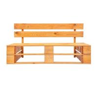 BETTEVE Banc palette de jardin Bois Marron miel
