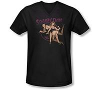 Bettie Page Spanky Time 2 Unisex 100% Cotton Short-Sleeve T-Shirts Black M