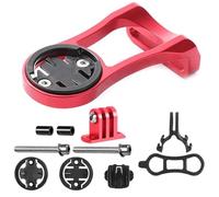 BETTLUCK Bike Edge Support avant extensible pour ordinateur GPS Garmin Edge, extension de guidon de vélo réglable, support multifonction pour GoPro (rouge)