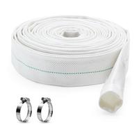 Bettol Tuyau plat 32 mm, 10 mètres Tuyau en toile pour pompes submersibles & pompes à eaux usées, accessoires de pompe durables