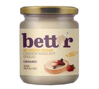 Bett'r Crème de Noix de Cajou et Noisettes Sans Sucre Ajouté - 100% Bio, Vegan et Sans Huile de Palme - 250 g