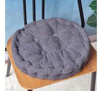 Bettschlange Coussin de chaise pour extérieur, lot de 2 coussins de chaise 45x45cm, coussins d’épaisseur pour sol, coussin d’assise pour banc et chaise de jardin (rond, gris foncé, 45 x 45 cm)
