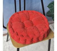 Bettschlange Coussin de chaise pour extérieur, lot de 2 coussins de chaise 45x45cm, coussins d’épaisseur pour sol, coussin d’assise pour banc et chaise de jardin (rond, rouge, 45 x 45 cm)