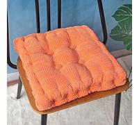 Bettschlange Coussin de chaise pour extérieur, lot de 2 coussins de chaise 50x50cm, coussins d’épaisseur pour sol, coussin de siège pour banc et chaise de jardin (carré, orange, 50 x 50 cm)