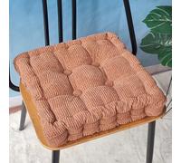 Bettschlange Coussin de chaise pour extérieur, lot de 2 coussins de chaise 50x50cm, coussins d'épaisseur pour banc et chaise de jardin (carré, café, 50 x 50 cm)