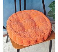 Bettschlange Coussin de siège extérieur, lot de 2 coussins de chaise 40x40cm, coussin de sol épais, coussin de siège extérieur pour banc et chaise de jardin (rond, orange, 40 x 40 cm)