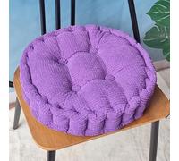 Bettschlange Coussin de siège extérieur, lot de 2 coussins de chaise 40x40cm, coussins de sol épais, coussin de siège extérieur pour banc et chaise de jardin (rond, violet, 40 x 40 cm)