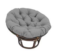 Bettschlange Coussin pour fauteuil suspendu, coussin pour fauteuil papasan, fauteuil de lecture, rond, coussin pour fauteuil suspendu papasan (chaises non incluses), gris, 90 x 90 cm