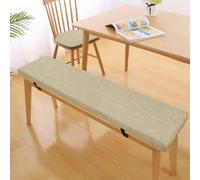 Bettschlange Coussins pour Bancs De Jardin, Coussin Salon De Jardin Exterieur, Antidérapant Coussin De Siège, Assise Coussin pour Banc De Mobilier Terrasse Canapé Extérieur,Beige, 150x35x3cm