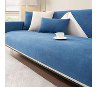 Bettschlange Housse de canapé imperméable - Housse de canapé universelle, forme L/U, protection de canapé antidérapante, 2, 3, 86 places, bleu, 70 x 120 cm