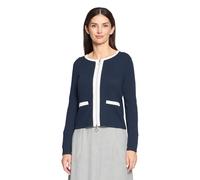 Betty Barclay Damen Cardigan façon t-Shirt avec Structure Patch Dark Blue/Cream 50