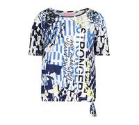 Betty Barclay Damen Haut Casual à Cordon Coulissant sous Tunnel Blanc/Bleu 44