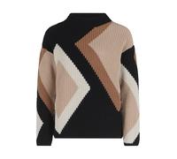 Betty Barclay Damen Pull-Over en Maille à Motif Intarsia Patch Black/Brown 46