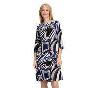 Betty Barclay Damen Robe à Volants à Manches 3/4 Noir/Bleu 42