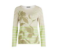 Betty Barclay Damen T-Shirt à rainures à Encolure Bateau Khaki/Green 48