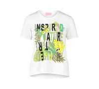 Betty Barclay Damen T-Shirt Basique à Impression Patch White/Green 42