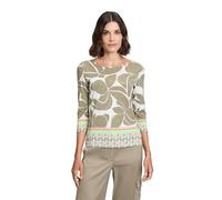 Betty Barclay Damen T-Shirt Basique à imprimé Khaki/Green 40