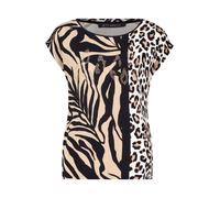 Betty Barclay T-shirt noisette / noir / blanc cassé, Taille L