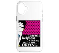 Betty Boop Je ne suis impuissante Que Lorsque Mes Ongles sèchent Coque pour iPhone 16 Plus