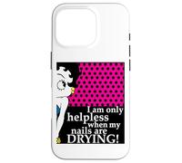 Betty Boop Je ne suis impuissante Que Lorsque Mes Ongles sèchent Coque pour iPhone 16 Pro
