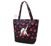 Betty Boop Sac de courses en polyester avec porte-monnaie et porte-clés en métal