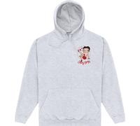 Betty Boop - "Strike A Pose" sweat à capuche homme/femme unie PN1355 (S) (Gris chiné)