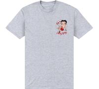 Betty Boop - T-shirt "Strike A Pose" pour homme/femme unie PN1353 (XL) (Gris chiné)