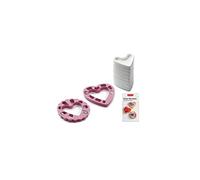 Betty Bossi Emporte-pièces pour tartelettes cœurs/fleurs, avec poids en céramique et dépliant de recettes. Emporte-pièces pour tartelettes cœurs/fleurs - set
