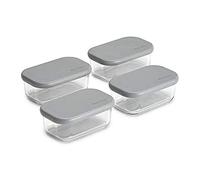 Betty Bossi Tiramisu en verre et plat de cuisson MINI set de 4 - mini plats de cuisson avec couvercle anti-odeur pour desserts ou plats au four!
