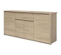 BETTY Buffet bas contemporain décor chene - L 185 cm Marron
