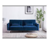 Betty canapé design convertible 3 places en velours bleu