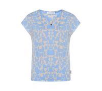 Betty & Co Chemisier beige / bleu, Taille XXL